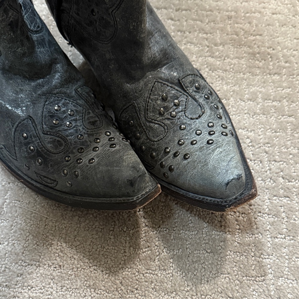 Corral Vintage Studded Black Western Boots - Picture 4 of 11